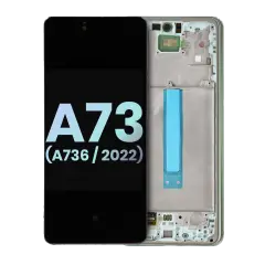 Oled Assembly With Frame For Samsung Galaxy A73 5G (A736 / 2022) (Service Pack) (Mint)
