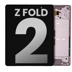 Inner OLED Assembly With Frame For Samsung Galaxy Z Fold 2 5G (Used OEM Pull: Grade B/C) (US & International) (Mystic Bronze)