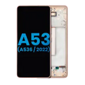 LCD Assembly With Frame For Samsung Galaxy A53 5G (A536 / 2022) (Without Finger Print Sensor) (Aftermarket: Incell) (Peach)