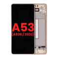 OLED Assembly With Frame For Samsung Galaxy A53 5G ( A536 / 2022) (6.46") (Aftermarket Plus) (Peach)