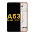 OLED Assembly With Frame For Samsung Galaxy A53 5G ( A536 / 2022) (Refurbished) (Peach)