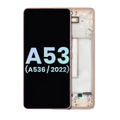 OLED Assembly With Frame For Samsung Galaxy A53 5G (A536 / 2022) (Service Pack) (Peach)