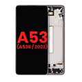 OLED Assembly With Frame For Samsung Galaxy A53 5G (A536 / 2022) (6.36") (Aftermarket Plus) (Black)