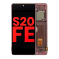 OLED Assembly With Frame For Samsung Galaxy S20 FE 4G / 5G (Aftermarket Plus) (Cloud Red)
