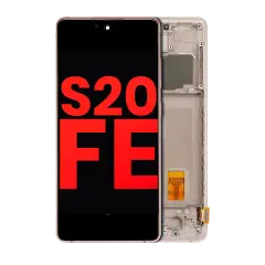 OLED Assembly With Frame For Samsung Galaxy S20 FE 4G / 5G (Aftermarket Plus) (Cloud Orange)