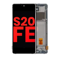 OLED Assembly With Frame For Samsung Galaxy S20 FE 4G / 5G (Aftermarket Plus) (Cloud White)