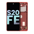 OLED Assembly With Frame For Samsung Galaxy S20 FE 4G / 5G (Service Pack) (Cloud Red)