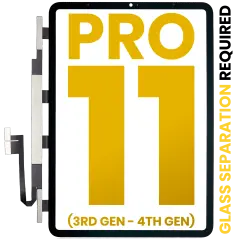 Digitizer For iPad Pro 11" 3rd Gen (2021) / Pro 11" 4th Gen (2022) (OCA Pre-Installed & Glass Separation Required) (Premium) (All Colors)