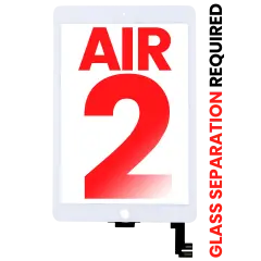 Digitizer For iPad Air 2 (OCA Pre-Installed & Glass Separation Required) (Aftermarket Plus) (White)