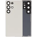 Back Cover Glass With Camera Lens For Samsung Galaxy S25 Ultra 5G (No Logo) (Aftermarket Plus) (Titanium Pink Gold)
