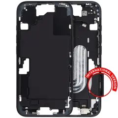 Mid-Frame Housing W/ Small Parts For iPhone 16 (EU / Global Version) (Used OEM Pull: Grade A) (Black)