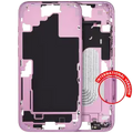 Mid-Frame Housing W/ Small Parts For iPhone 16 Plus (EU / Global Version) (Used OEM Pull: Grade A) (Pink)