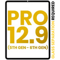 Front Glass For iPad Pro 12.9" 5th Gen (2021) / Pro 12.9" 6th Gen (2022) (Glass Separation Required) (Premium) (All Colors)