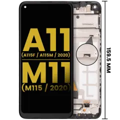 LCD Assembly With Frame For Samsung Galaxy A11 (A115F/ A115M / 2020) / M11 (M115 /2020) (International Version) (Refurbished) (All Colors)