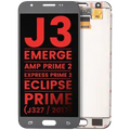 LCD Assembly Without Frame For Samsung Galaxy J3 / Emerge / Amp Prime 2 / Express Prime 2 / Eclipse / Prime (J327 / 2017) (Aftermarket Plus) (Silver / Gray)
