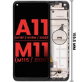 LCD Assembly With Frame For Samsung Galaxy A11 (A115F/ A115M / 2020) / M11 (M115 /2020) (International Version) (Aftermarket Plus) (All Colors)