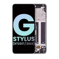 LCD Assembly With Frame For Motorola Moto G Stylus 4G (XT2317 / 2023) (Genuine OEM) (Pink)