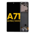 OLED Assembly With Frame For Samsung Galaxy A71 5G (A716U / 2020) (Refurbished) (Prism Cube Black)