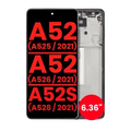 OLED Assembly With Frame For Samsung Galaxy A52 4G (A525 / 2021) / A52 5G (A526 / 2021) / A52S 5G (A528 / 2021) (6.36") (Aftermarket Plus) (Awesome Black)