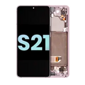 OLED Assembly With Frame For Samsung Galaxy S21 5G (Service Pack) (Phantom Pink)