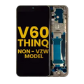OLED Assembly With Frame For LG V60 ThinQ 5G (Non-Verizon 5G UW Frame) (Refurbished) (Classy Blue / Gold Frame)