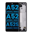 LCD Assembly With Frame (Without Finger Print Sensor) For Samsung Galaxy A52 4G (A525 / 2021) / A52 5G (A526 / 2021) / A52S (A528 / 2021) (Aftermarket : Incell) (Awesome Black)