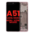 OLED Assembly With Frame For Samsung Galaxy A51 5G (A516 / 2020) (Non-Verizon 5G UW Frame) (6.46") (Aftermarket Plus) (Prism Cube Pink)
