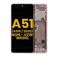 OLED Assembly With Frame For Samsung Galaxy A51 5G (A516 / 2020) (Non-Verizon 5G UW Frame) (Refurbished) (Prism Cube Pink)