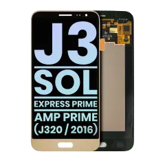 LCD Assembly Without Frame For Samsung Galaxy J3 (J320 / 2016) / Sol 4G / Express Prime / Amp Prime (Service Pack) (Gold)