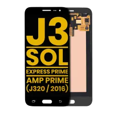 OLED Assembly Without Frame For Samsung Galaxy J3 (J320 / 2016) / Sol 4G / Express Prime / Amp Prime (Refurbished) (Black)