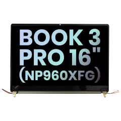Complete LCD Display Assembly For Samsung Galaxy Book 3 Pro 16" (NP960XFG) (Service Pack) (Graphite)