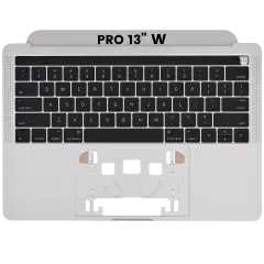 Top Case with Keyboard (ANSI US) For MacBook Pro 13" A1706 (2016-2017) (Used OEM Pull: Grade A) (Silver)