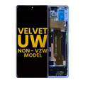 OLED Assembly With Frame For LG Velvet 5G (Non-Verizon 5G UW Frame) (Refurbished) (Blue)