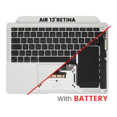 Top Case With Keyboard (ISO French) For Macbook Air 13" A2337 (2020) (Used OEM Pull: Grade A) (Silver)