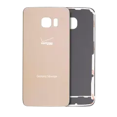 Back Cover Glass For Samsung Galaxy S6 Edge (Verizon 4G) (Service Pack) (Gold)