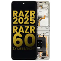 OLED Assembly With Frame For Motorola Razr 2025 / Razr 60 (XT2553 / 2025) (Refurbished) (Lightest Sky)