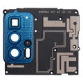 Motherboard Protective Cover For Motorola Edge 20 Pro (XT2153-1 / 2021) (Blue Vegan Leather)