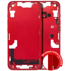 Mid-Frame Housing W/ Small Parts For iPhone 14 (EU / Global Version) (Aftermarket Plus) (Red)