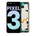 OLED Assembly With Frame For Google Pixel 3 (Genuine OEM) (Clearly White)