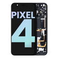 OLED Assembly With Frame For Google Pixel 4 (Genuine OEM) (Clearly White Power Button)