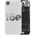 Back Glass w/ Wireless NFC Charging Flex & Flashlight Flex For iPhone 16e (Used OEM Pull: Grade A) (White)