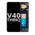 OLED Assembly With Frame For LG V40 ThinQ (Used OEM Pull: Grade B/C) (Black)