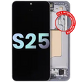 OLED Assembly With Frame For Samsung Galaxy S25 5G (US & International) (Service Pack) (Ice Blue)