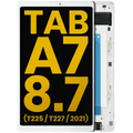 LCD Assembly With Frame For Samsung Galaxy Tab A7 Lite 8.7" (T225 / T227) (2021) (Cellular Version) (Refurbished) (White)