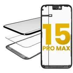 3 in 1 (Glass With OCA Pre-Installed + Frame) For iPhone 15 Pro Max (OCA Master)