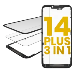 3 in 1 (Glass With OCA Pre-Installed + Frame) For iPhone 14 Plus (OCA Master)
