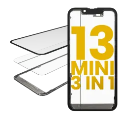 3 in 1 (Glass With OCA Pre-Installed + Frame) For iPhone 13 Mini (OCA Master)