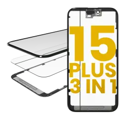3 in 1 (Glass With OCA Pre-Installed + Frame) For iPhone 15 Plus (OCA Master)