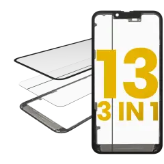 3 in 1 (Glass With OCA Pre-Installed + Frame) For iPhone 13 (OCA Master)