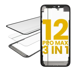 3 in 1 (Glass With OCA Pre-Installed + Frame) For iPhone 12 Pro Max (OCA Master)